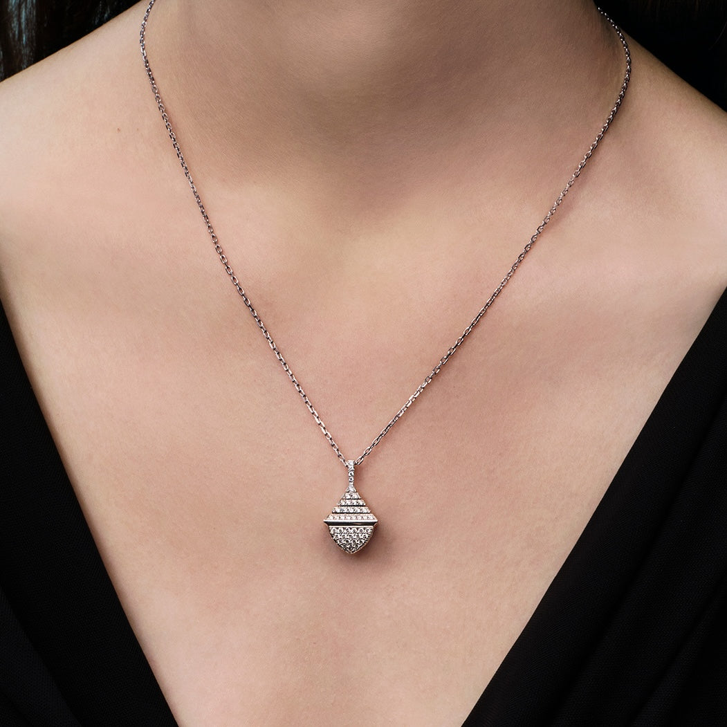 Cleo Rev Midi Full Diamond Pendant — фото 11