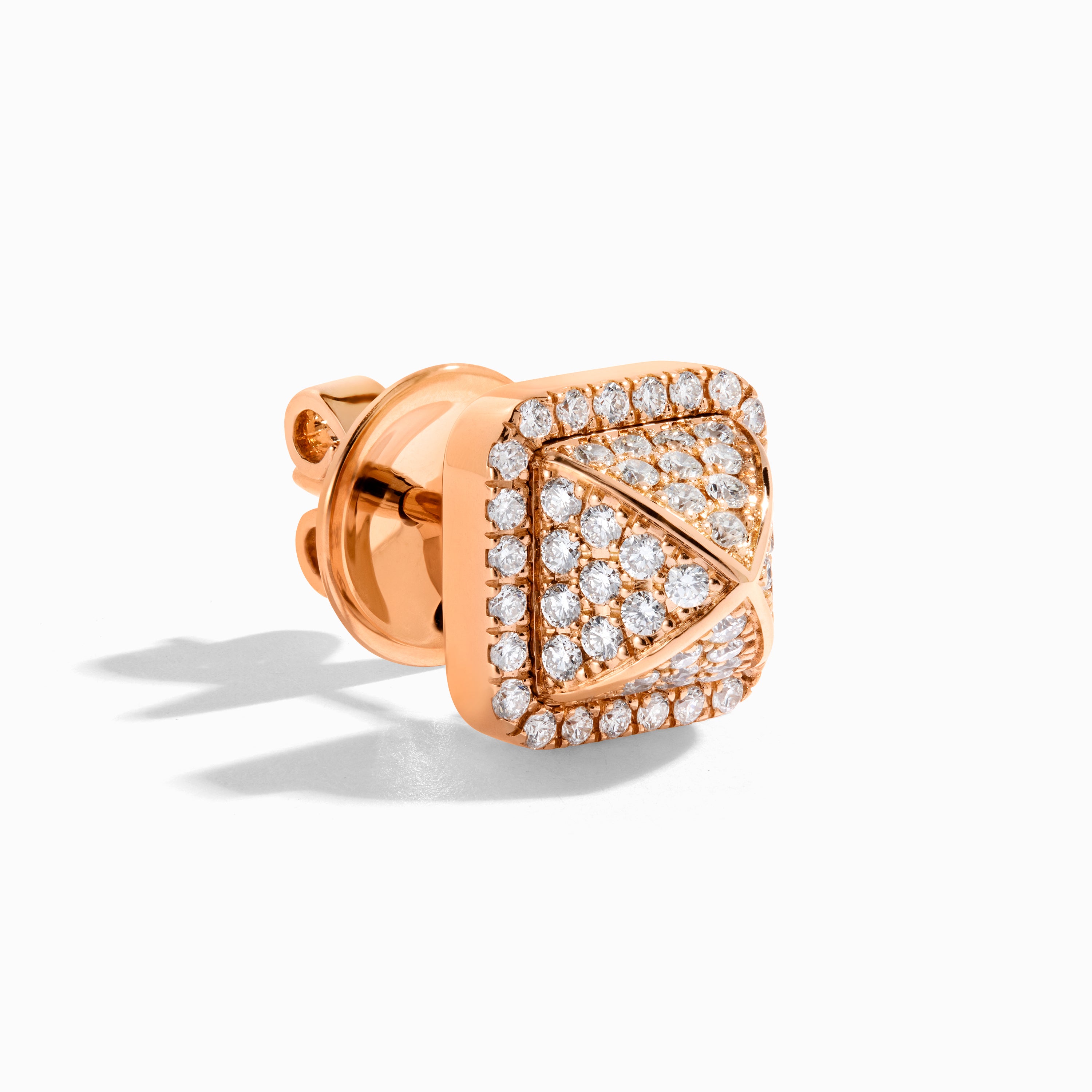 Cleo Full Diamond Pyramid Stud Earrings — фото 9