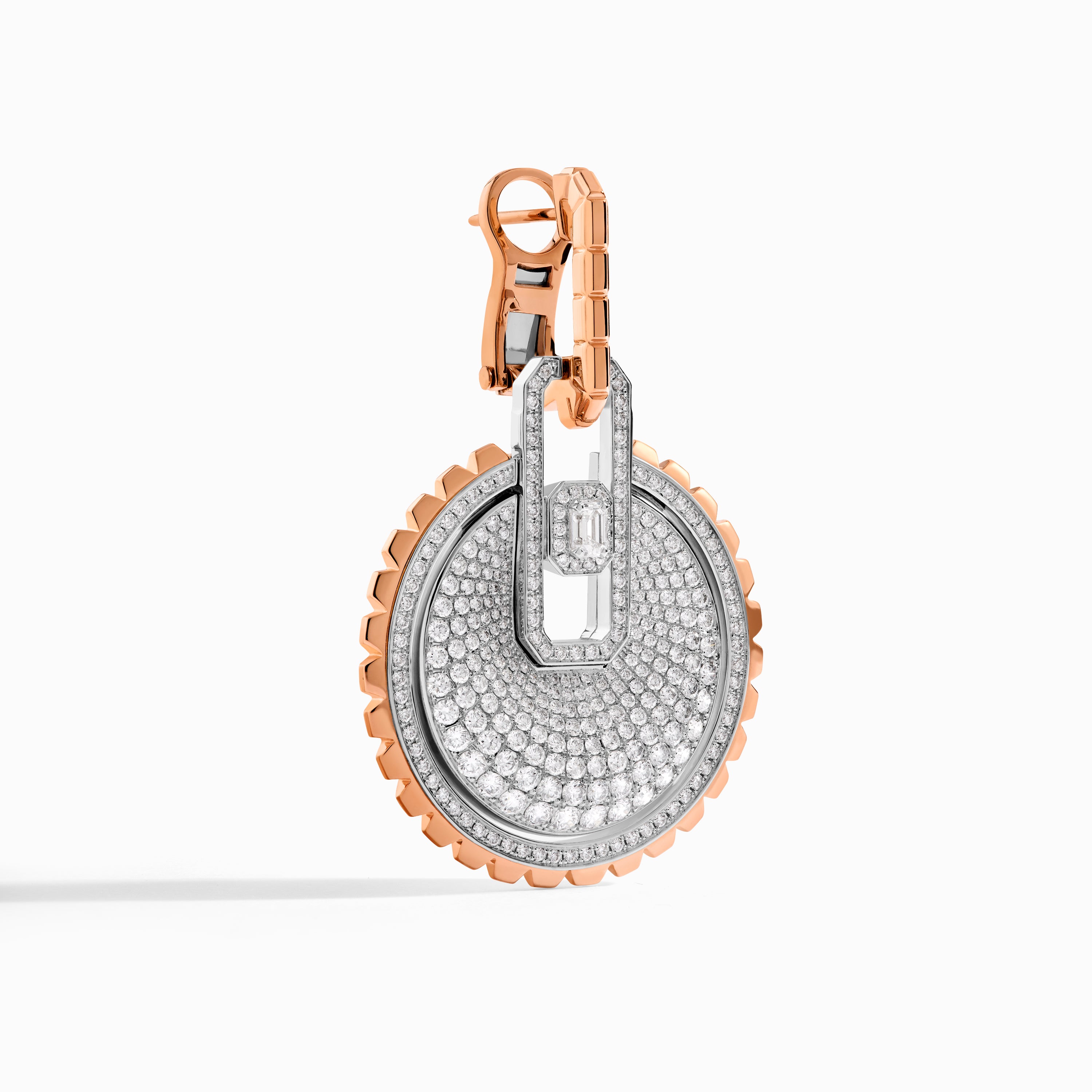 Empire Two-Tone Diamond Medium Statement Earrings — фото 2