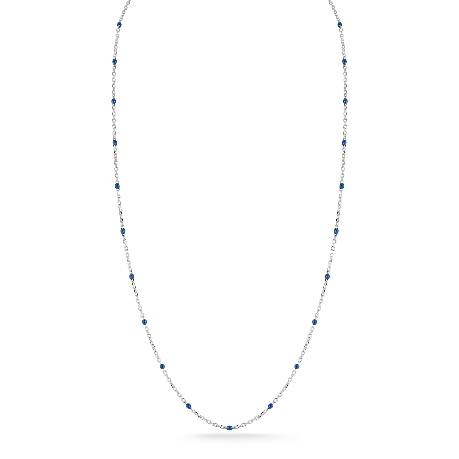 Blue Enamel Station Chain Necklace — фото 3