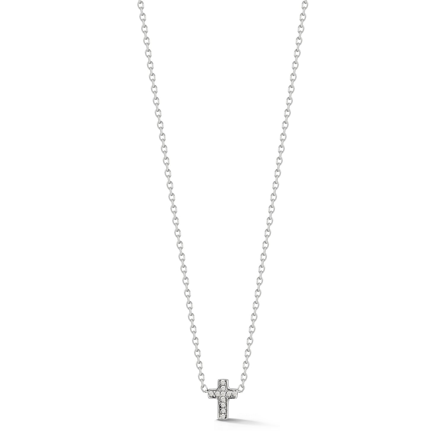 Diamond Suspended Cross Necklace — фото 6