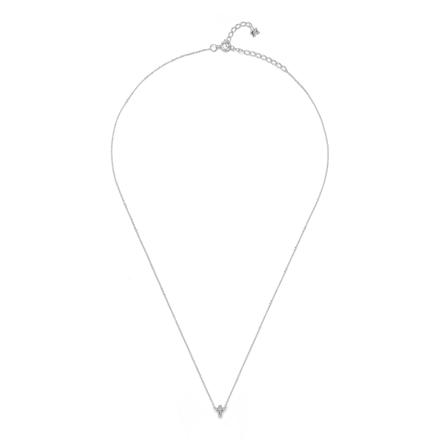 Diamond Suspended Cross Necklace — фото 2