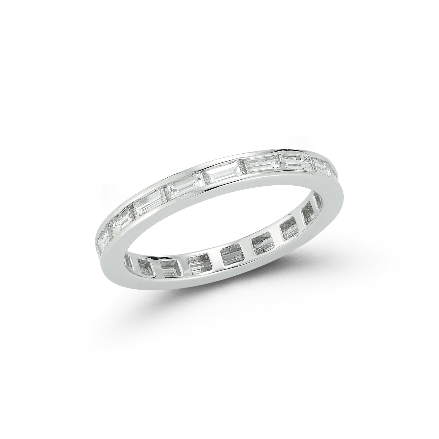 Platinum Horizontal Diamond Baguette Eternity Band — фото 2