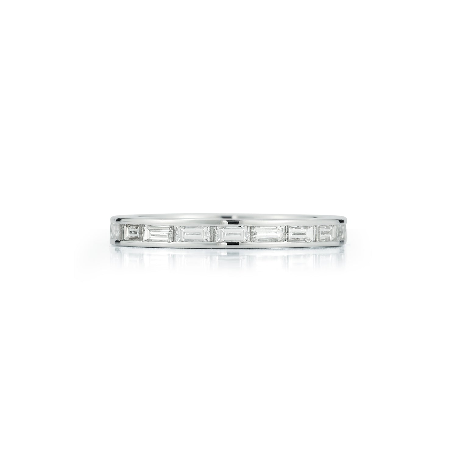 Platinum Horizontal Diamond Baguette Eternity Band — фото 4