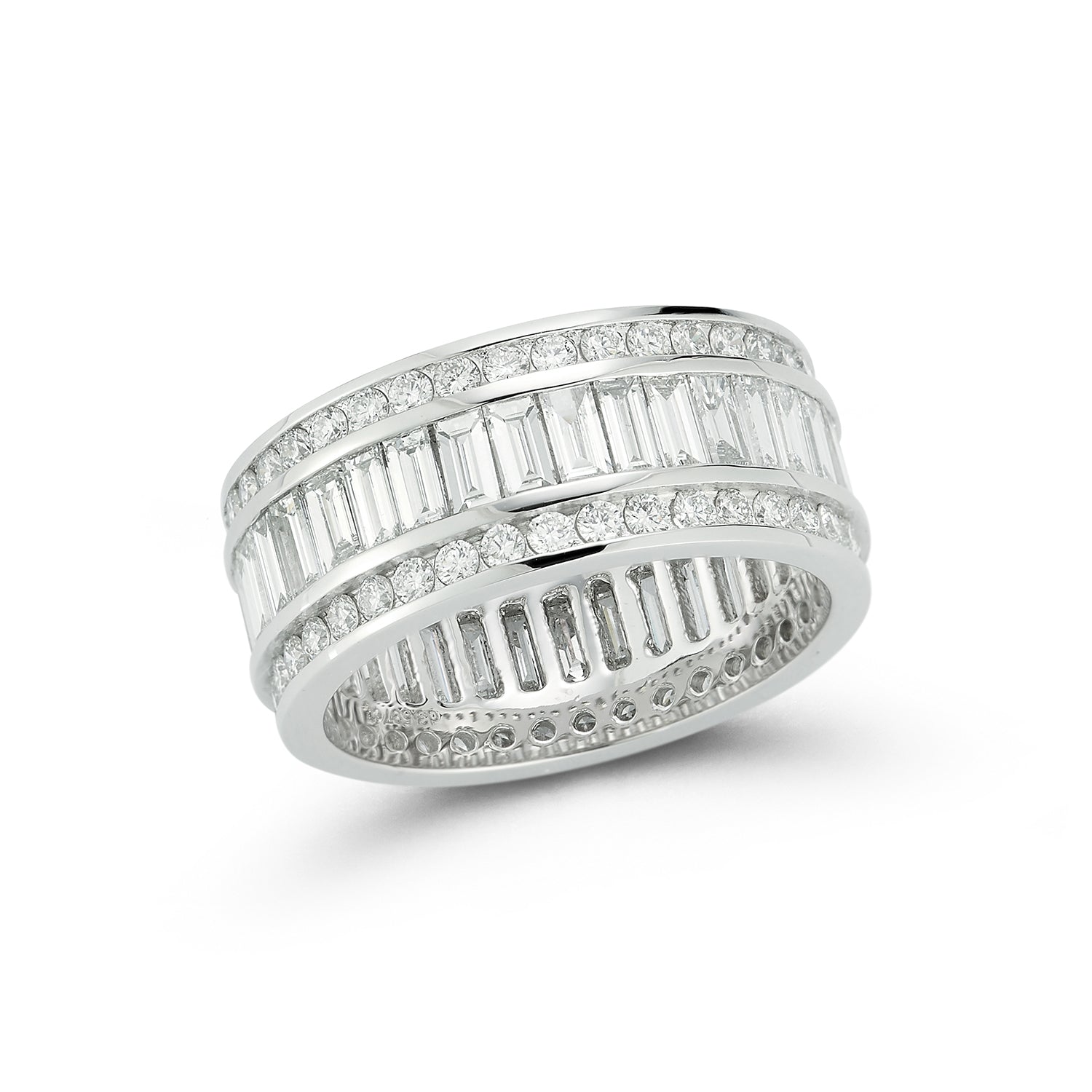 Platinum Layered Diamond Baguette Ring — фото 2