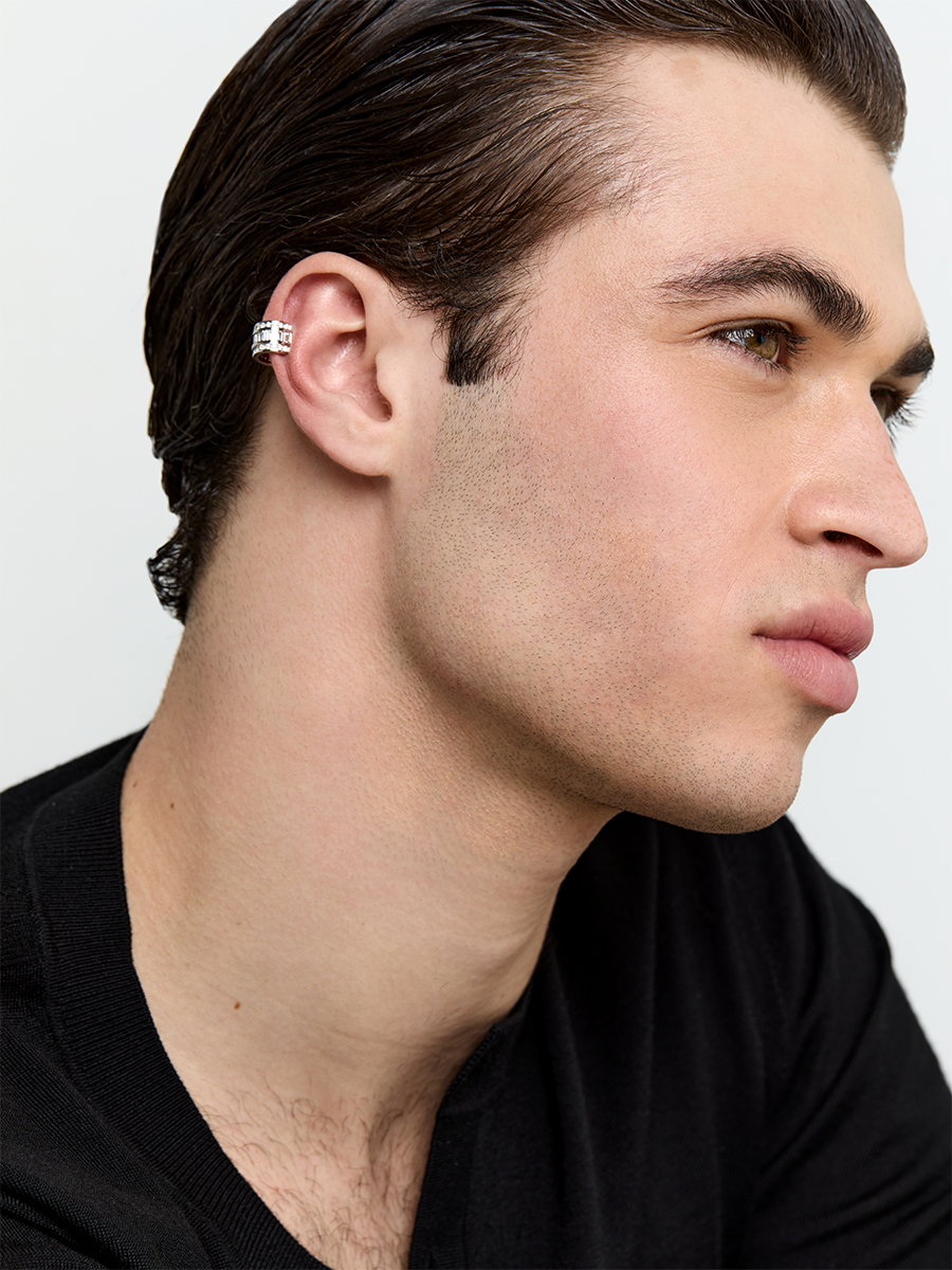 Platinum and Diamond Baguette Ear Cuff — фото 5