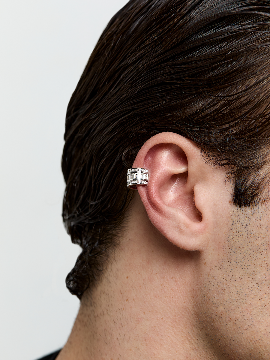 Platinum and Diamond Baguette Ear Cuff — фото 6