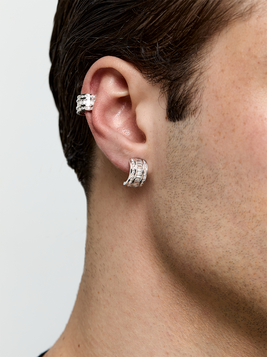 Platinum and Diamond Baguette Ear Cuff — фото 2