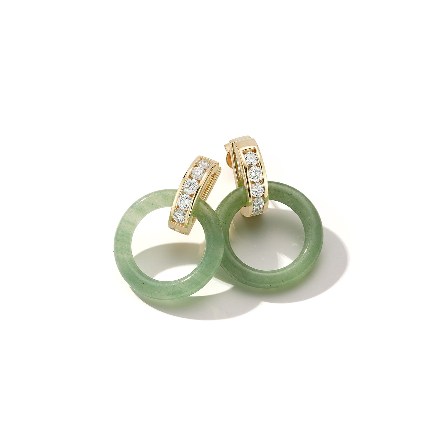 14kt Deluxe Donut Door Knocker Earring Set — фото 9