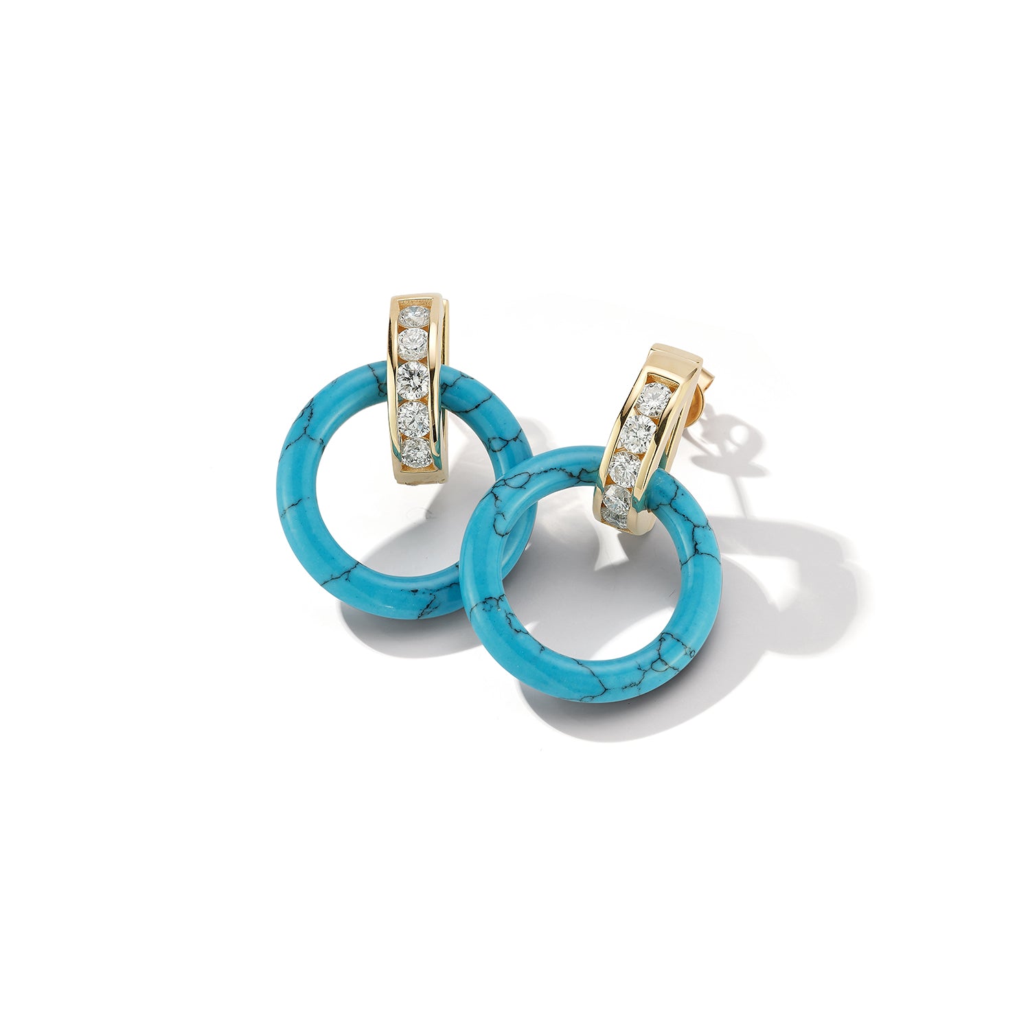 14kt Deluxe Donut Door Knocker Earring Set — фото 4