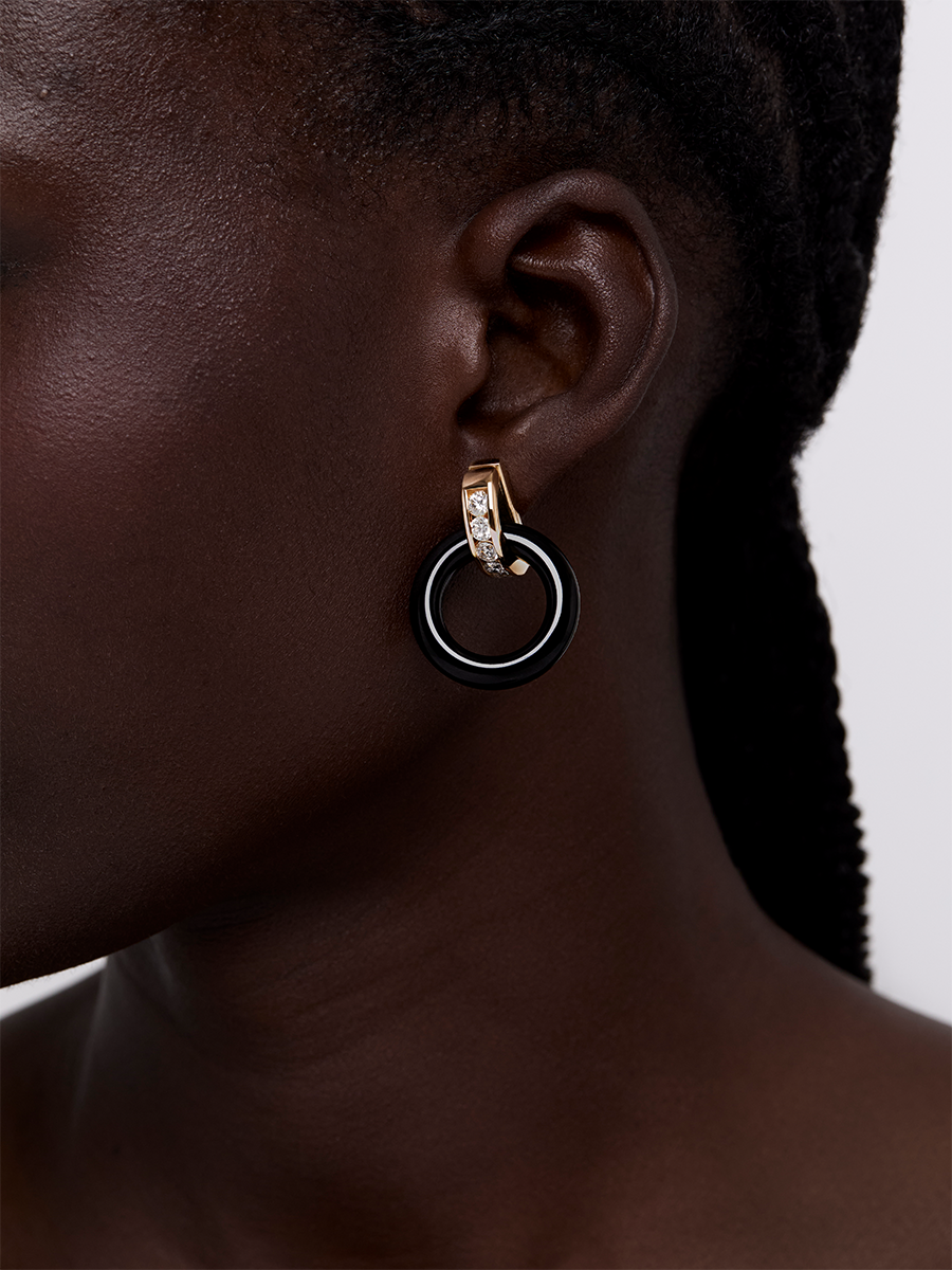 14kt Deluxe Donut Door Knocker Earring Set — фото 7