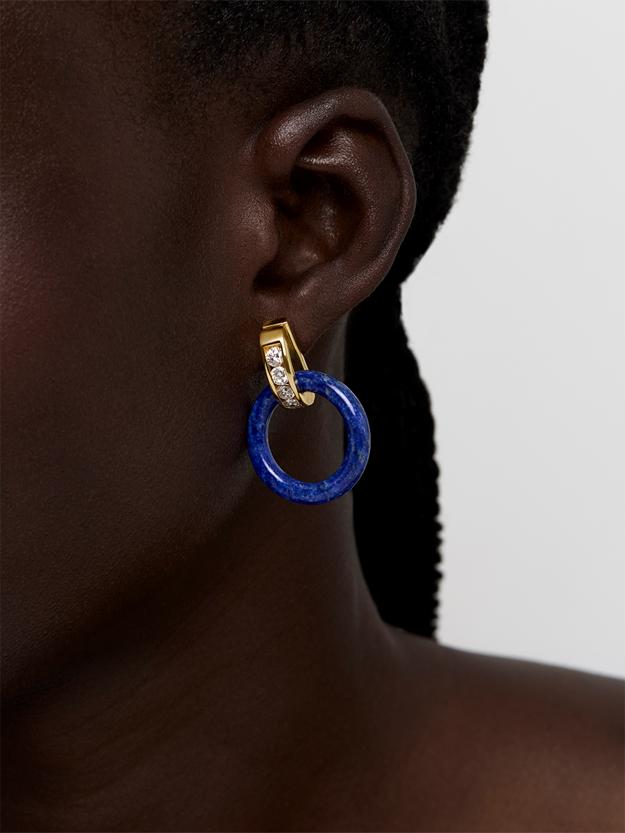 14kt Deluxe Donut Door Knocker Earring Set — фото 5