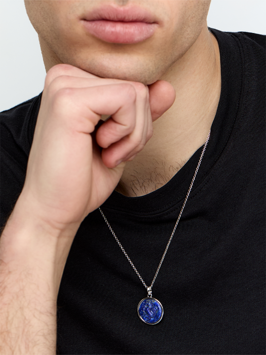 Stallion Carved Lapis Necklace — фото 5