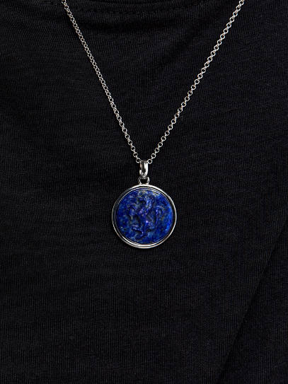 Stallion Carved Lapis Necklace — фото 3