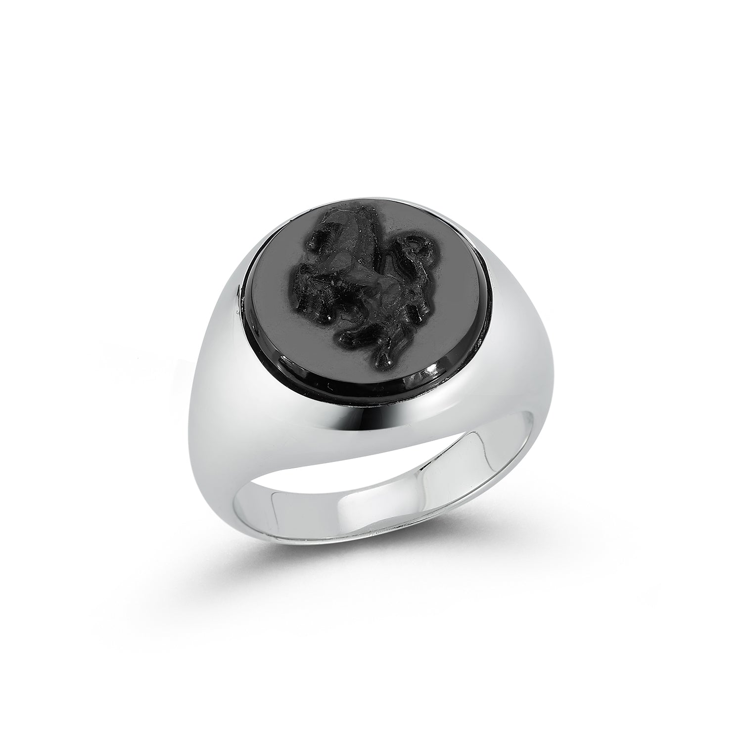 Carved Stallion Onyx Ring — фото 2