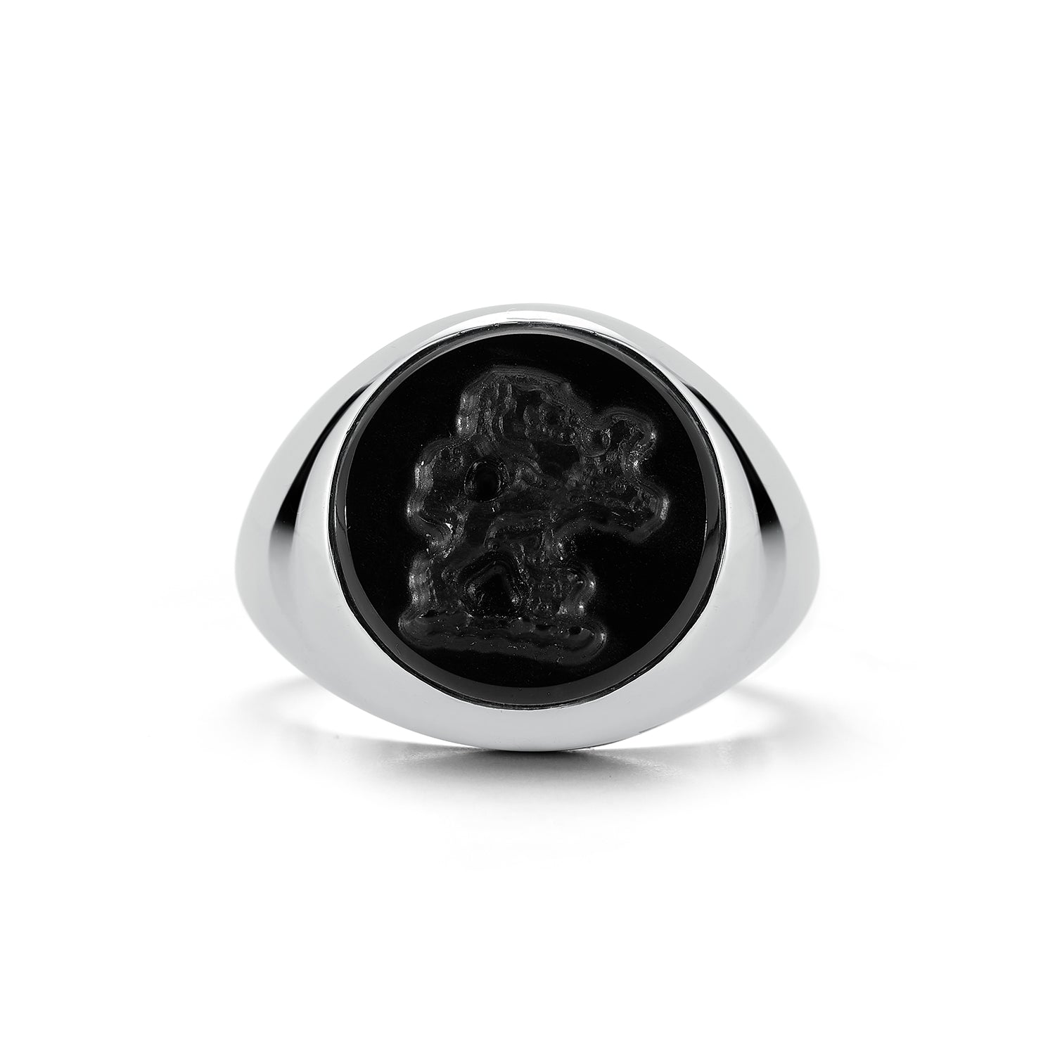 Carved Lion Onyx Ring — фото 2