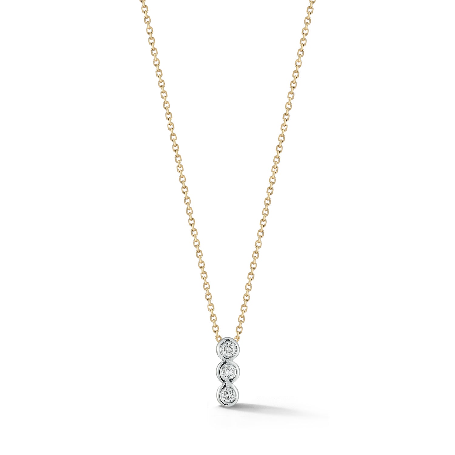 14kt Trio Diamond Bar Necklace — фото 5