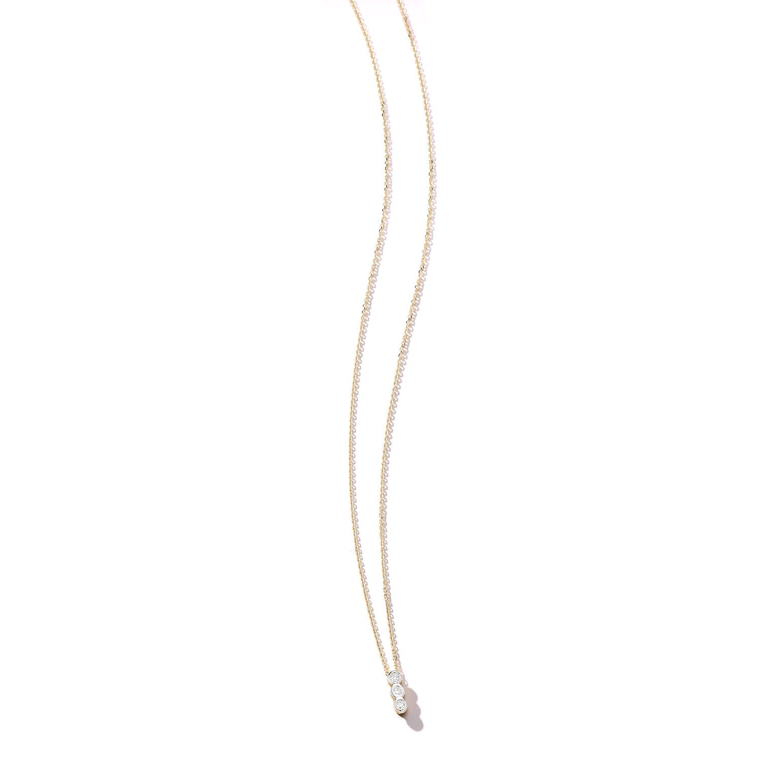 14kt Trio Diamond Bar Necklace — фото 4