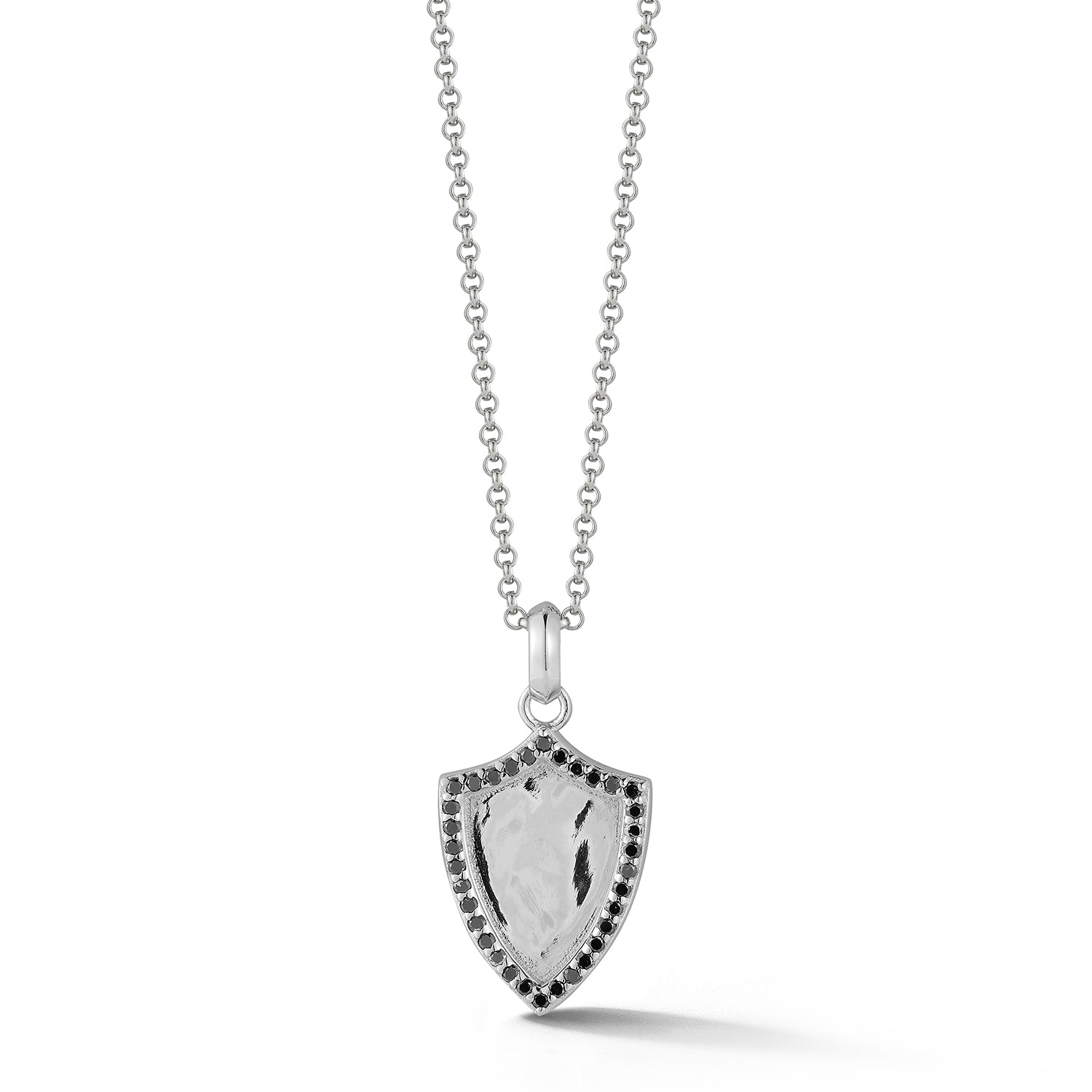 Black Diamond Shield Necklace — фото 2