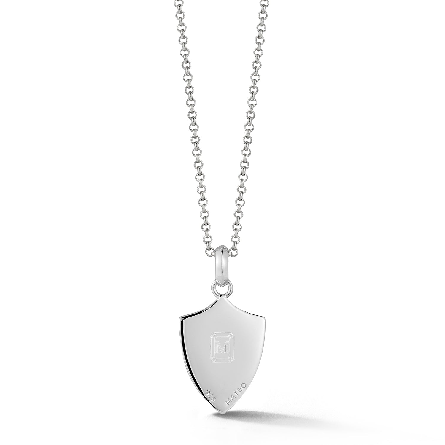 Black Diamond Shield Necklace — фото 3