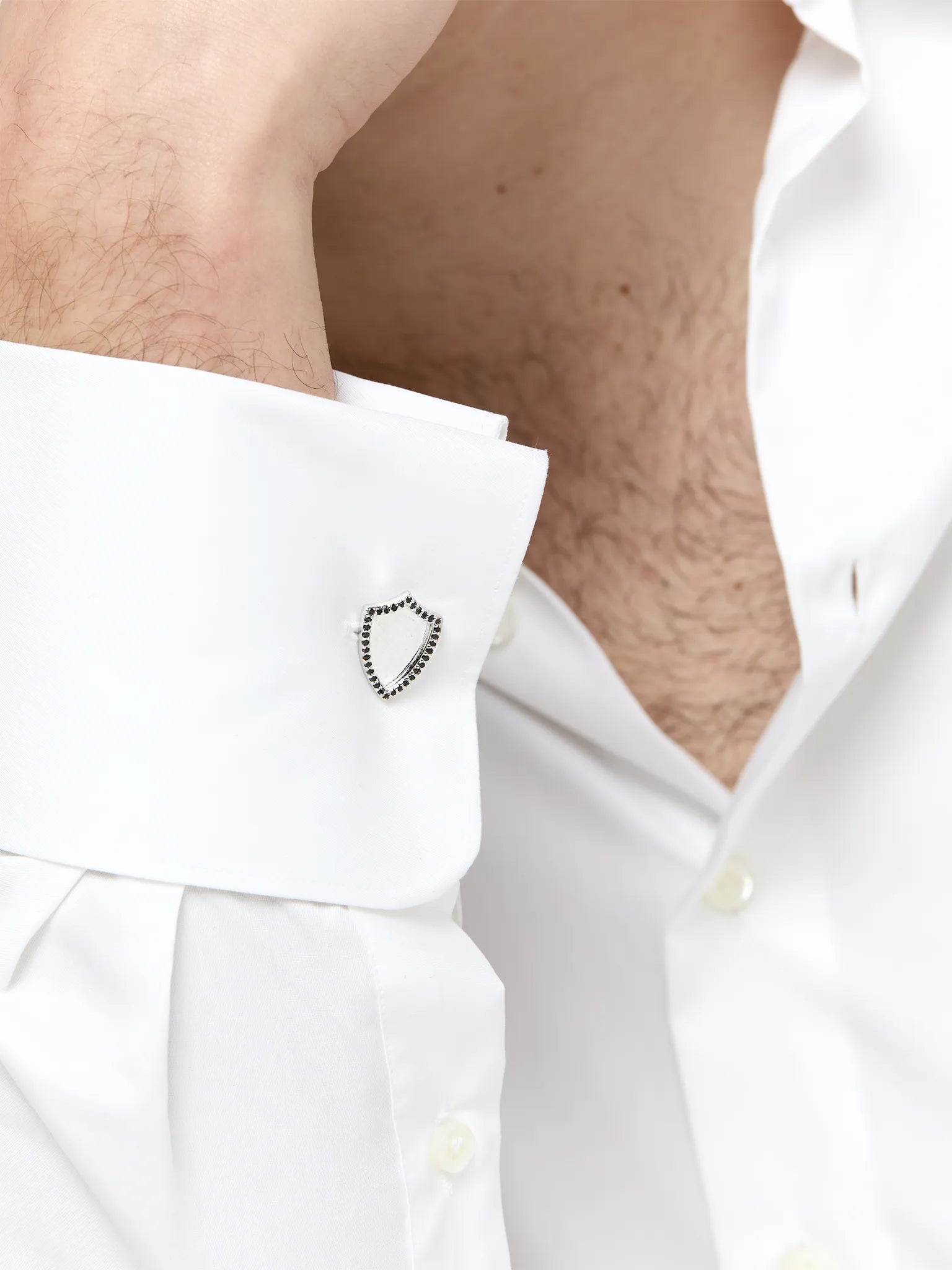 Black Diamond Shield Cufflinks — фото 4