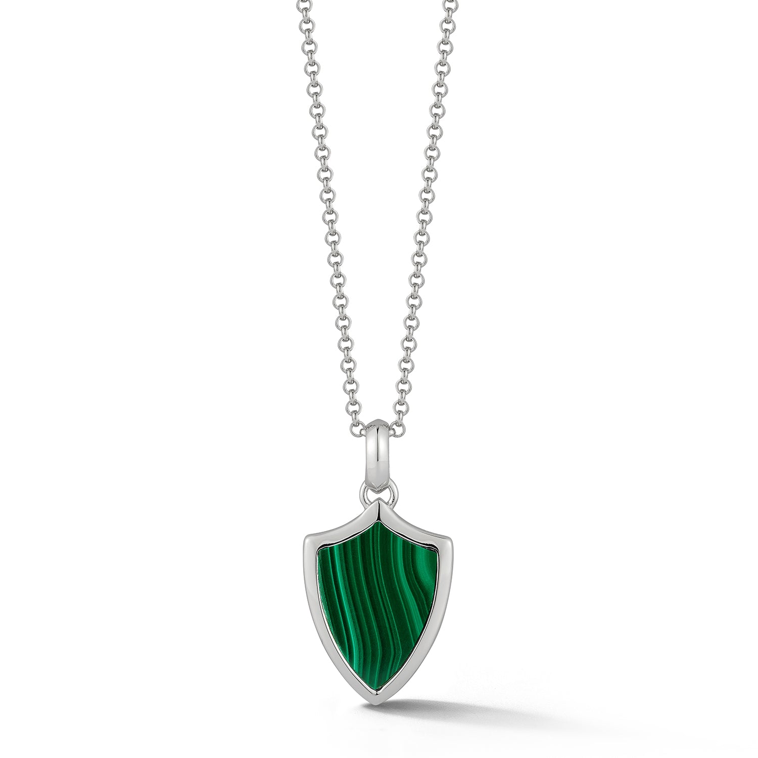 Malachite Shield Necklace