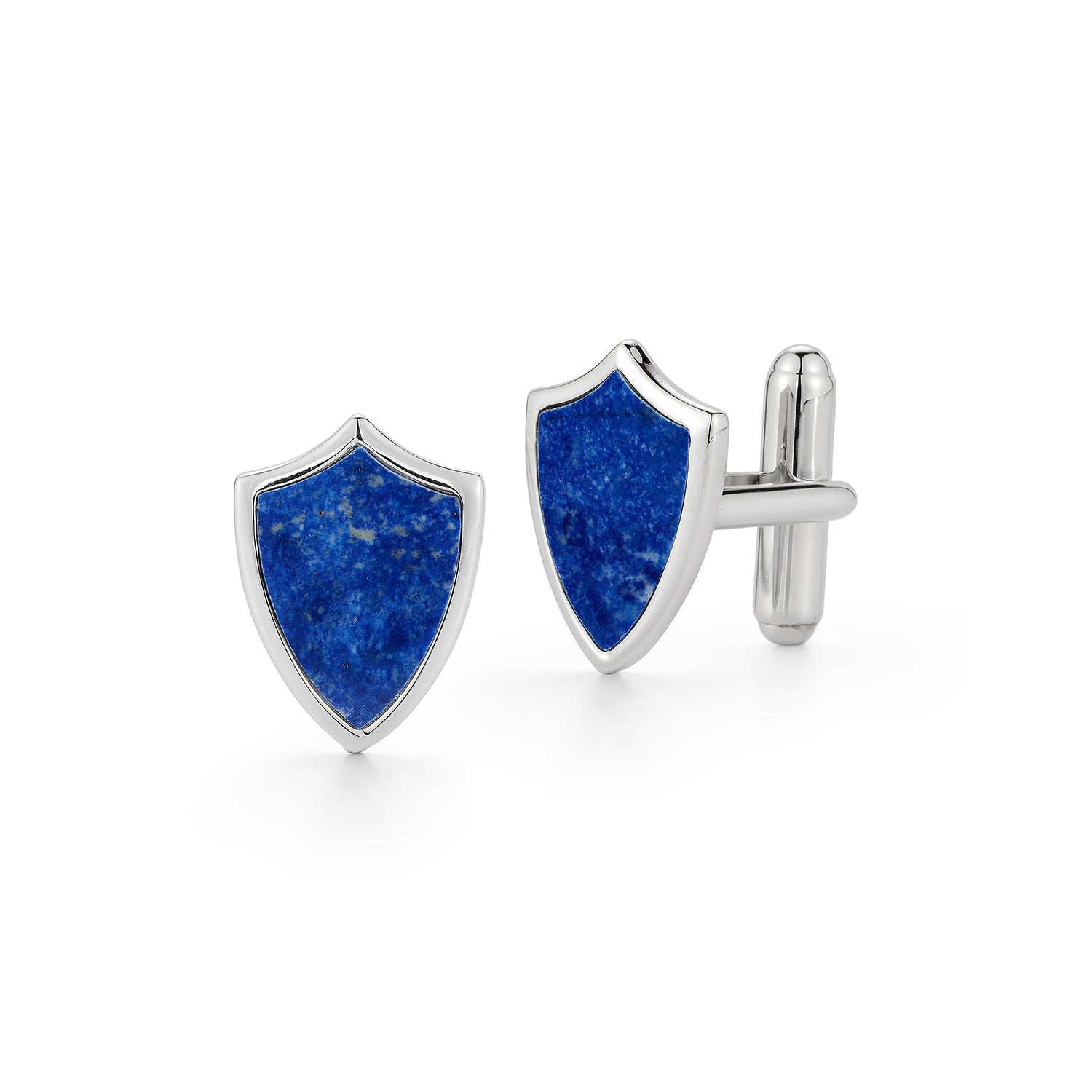 Lapis Shield Cufflinks