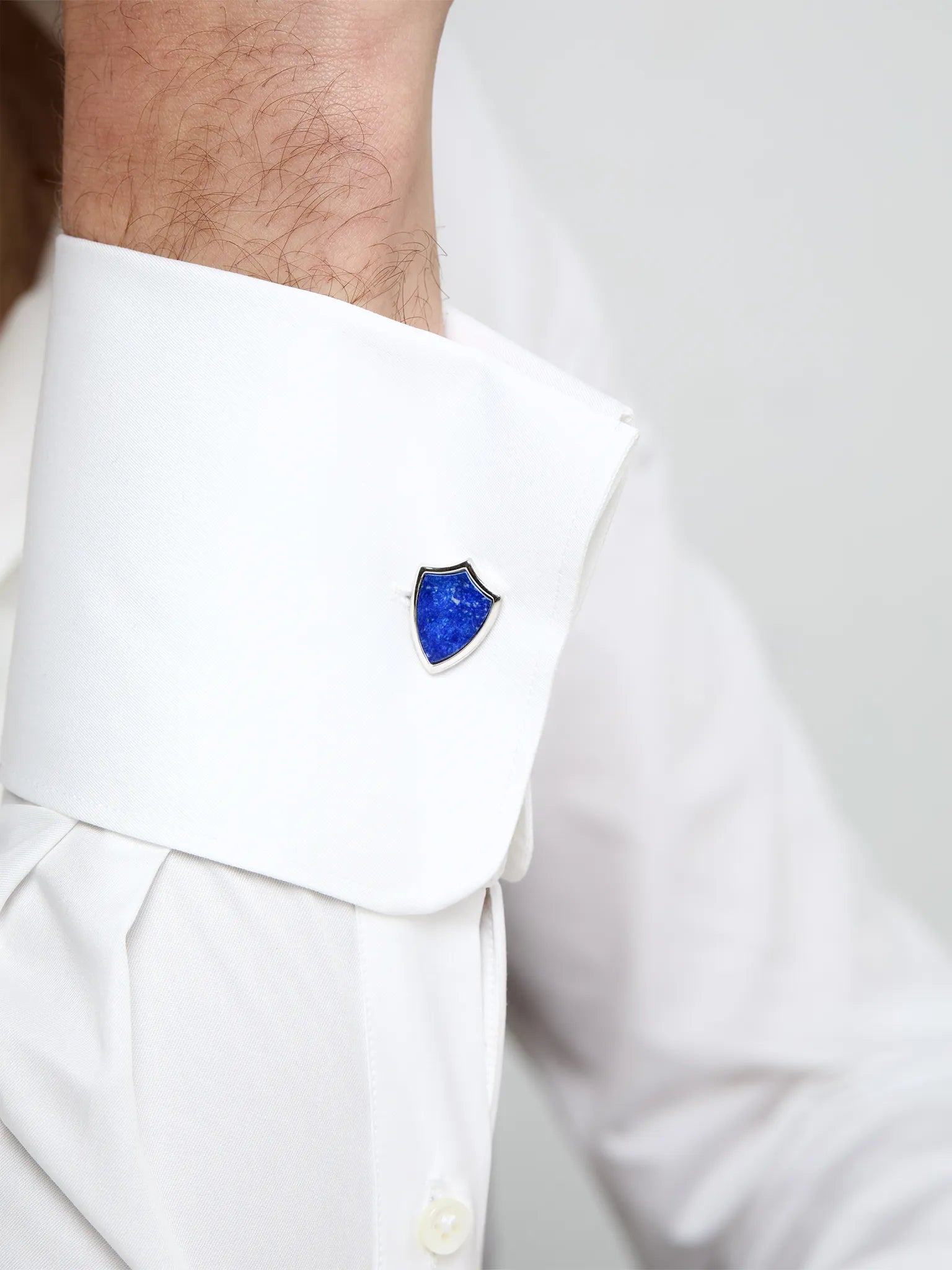 Lapis Shield Cufflinks — фото 3