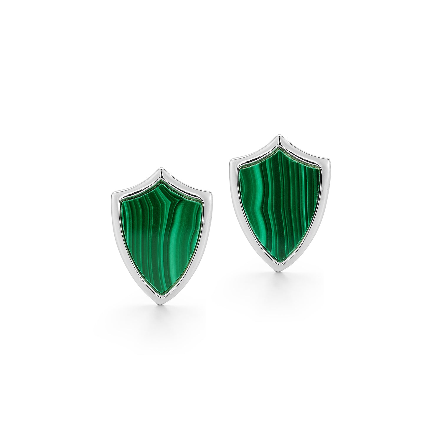 Malachite Shield Cufflinks — фото 4