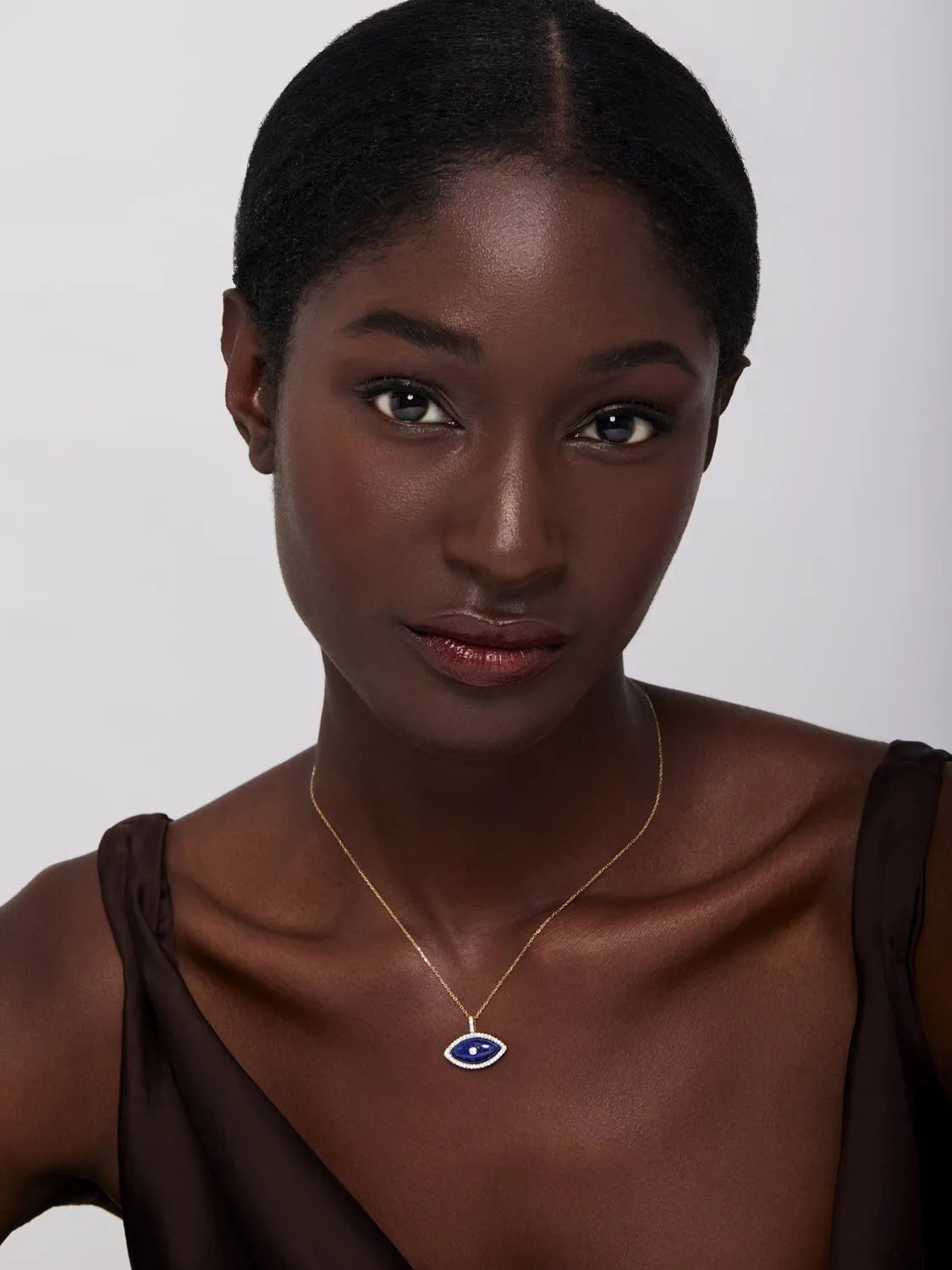 14kt Lapis Marquise Eye of Protection Necklace — фото 3