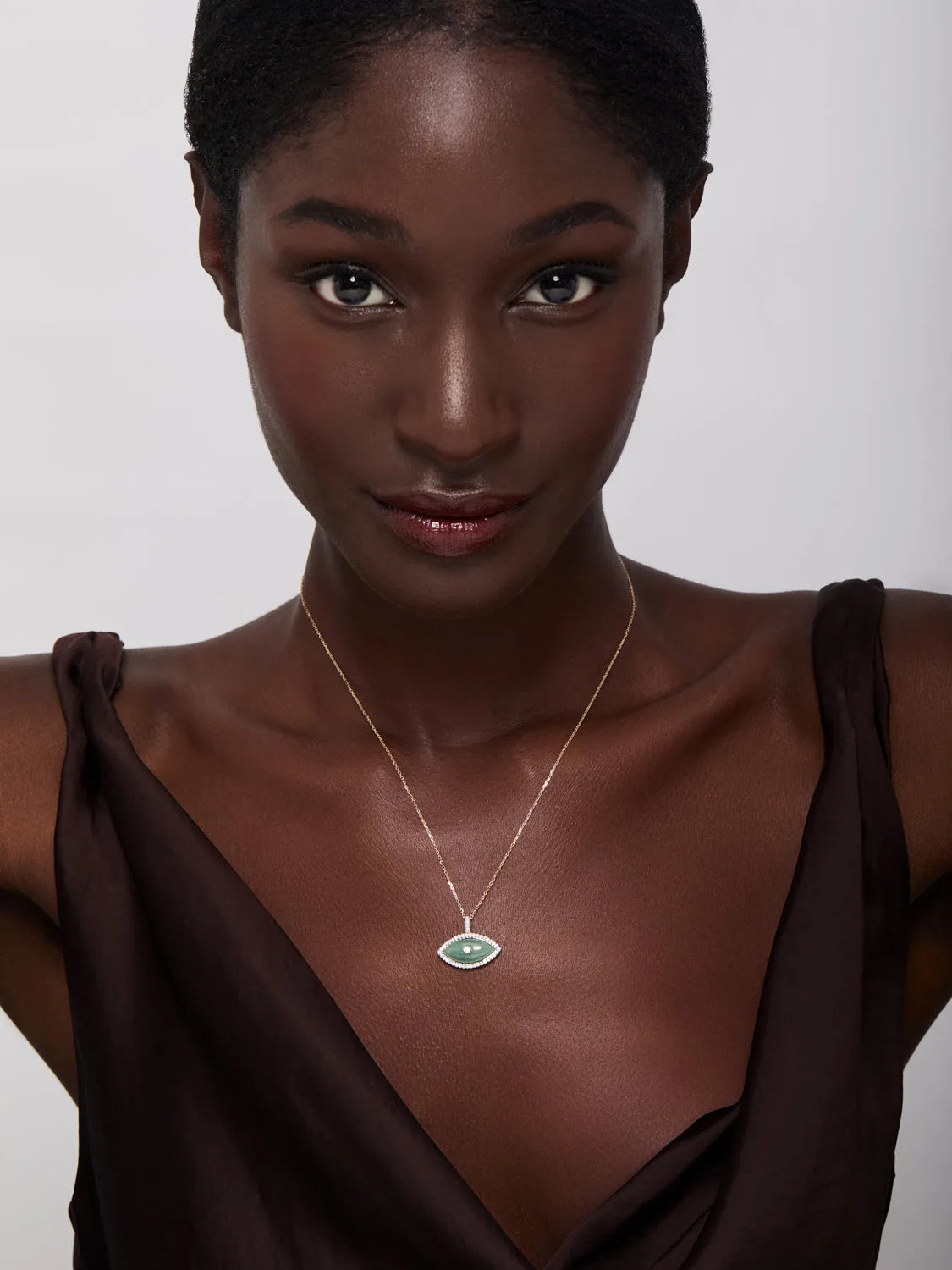 14kt Jade Marquise Eye of Protection Necklace — фото 3