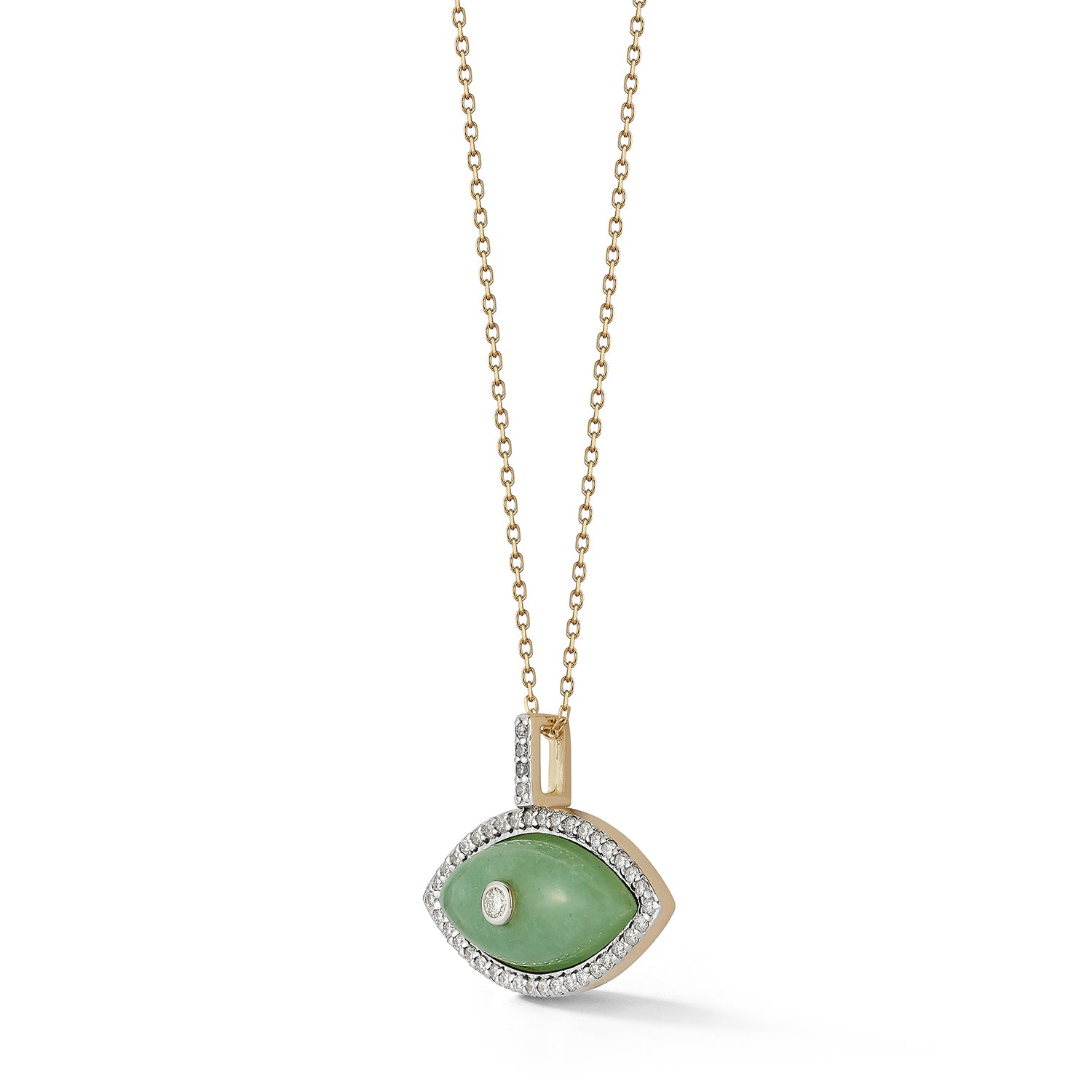 14kt Jade Marquise Eye of Protection Necklace — фото 4