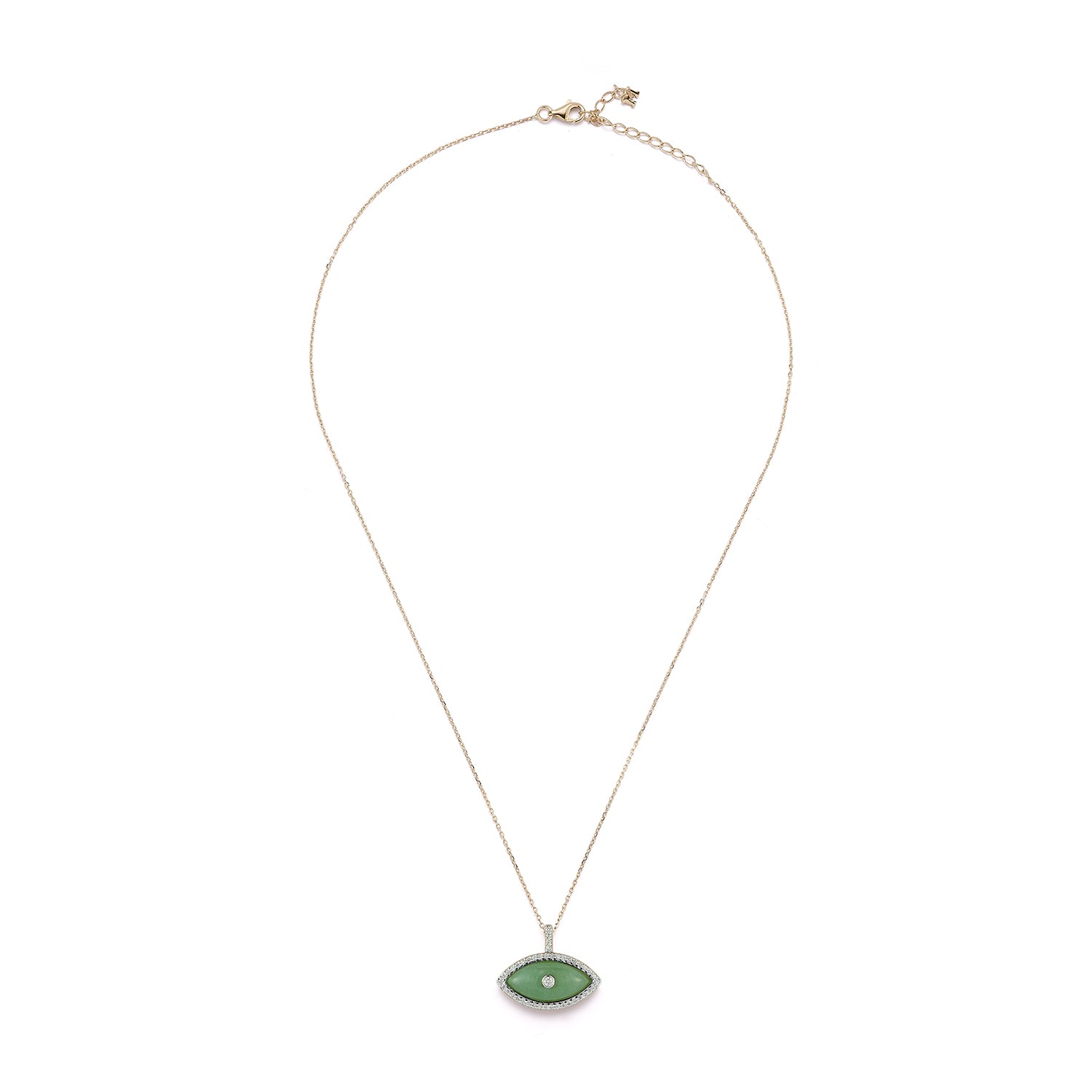 14kt Jade Marquise Eye of Protection Necklace — фото 5