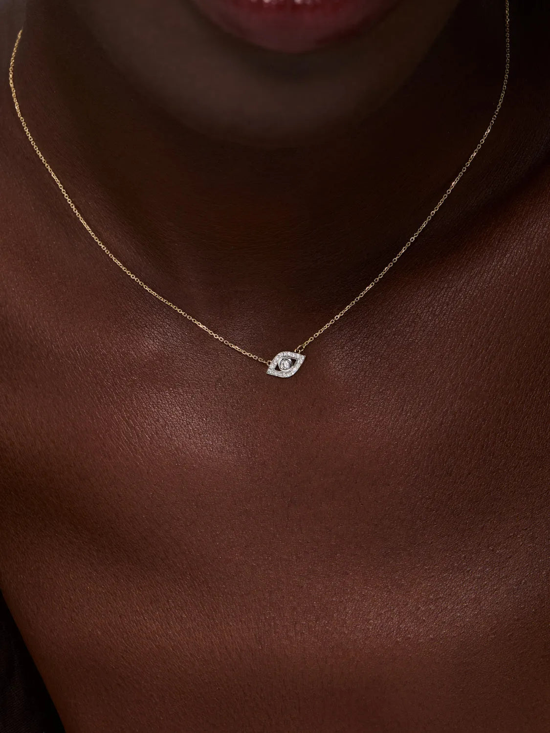 14kt Diamond Evil Eye Necklace — фото 3