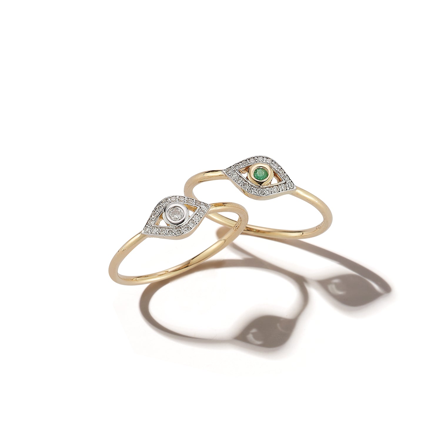 14kt Emerald Evil Eye Ring — фото 6