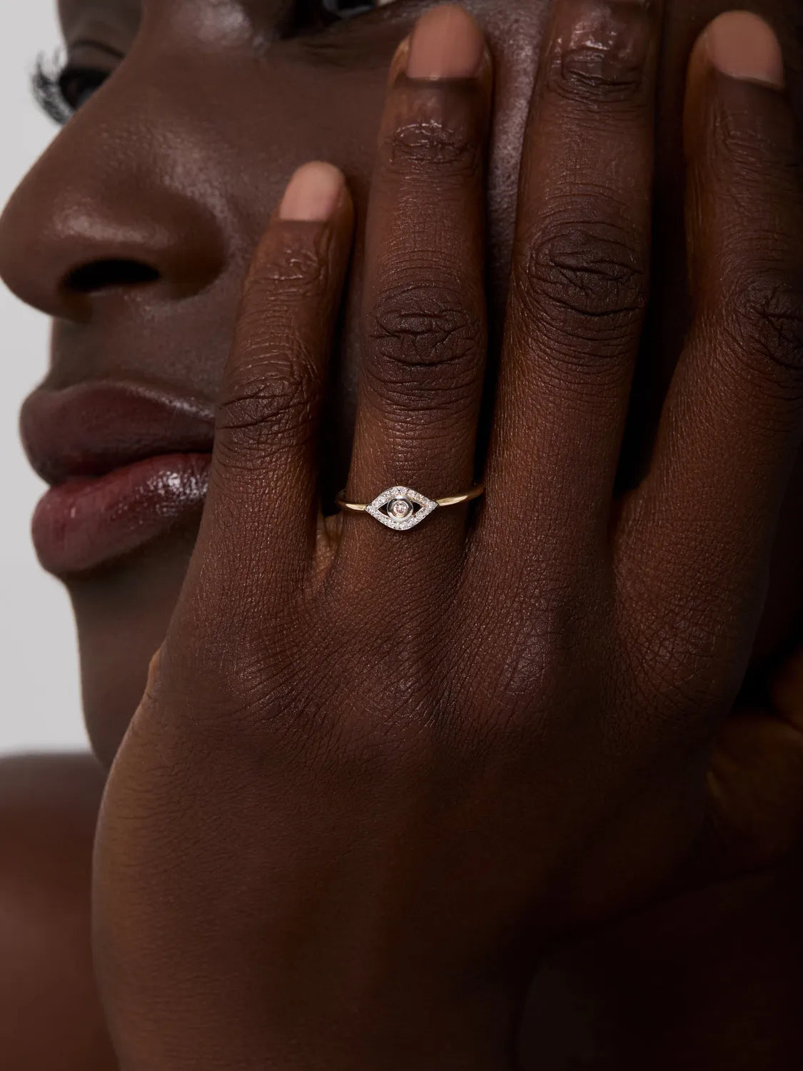 14kt Diamond Evil Eye Ring — фото 2