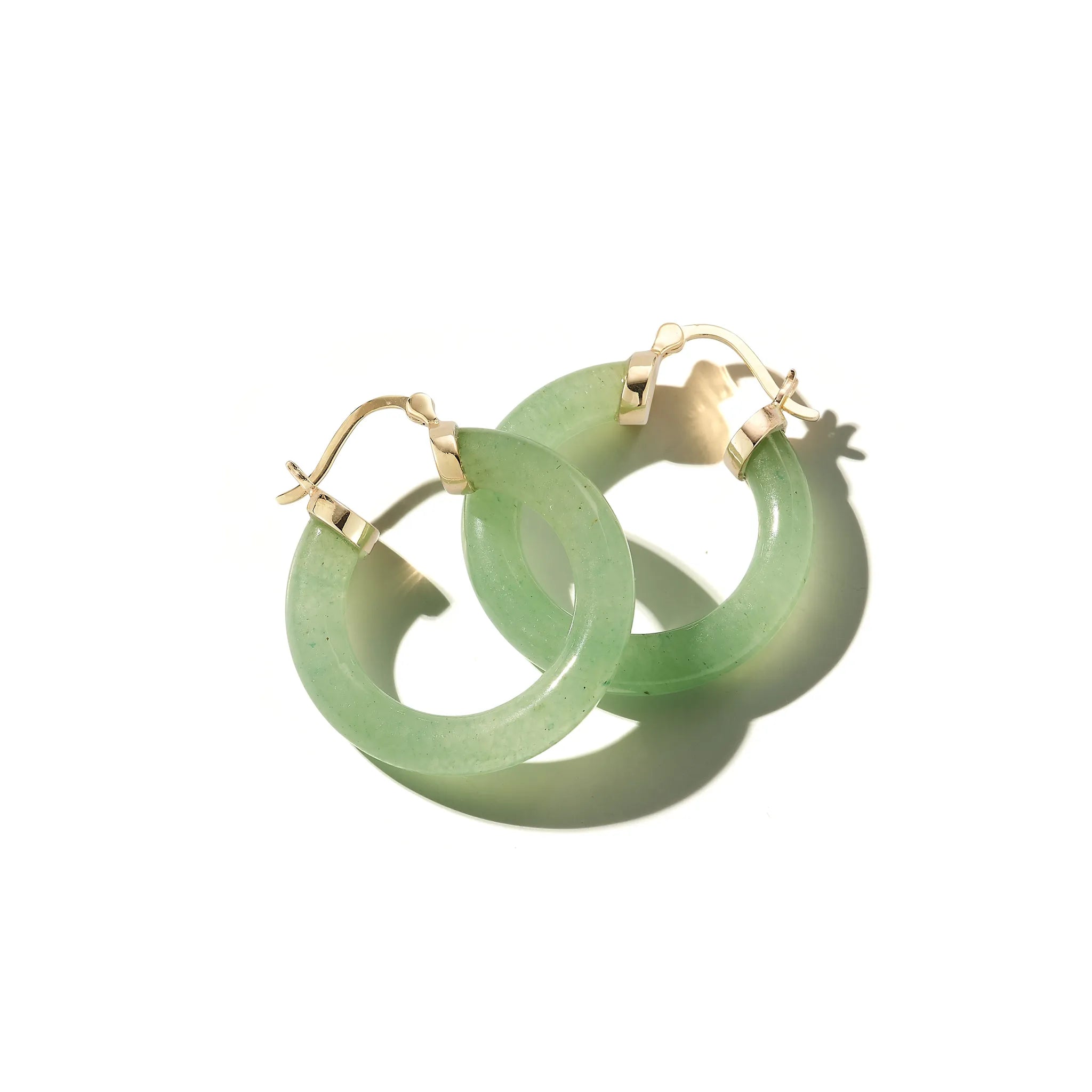 14kt Jade Hoops — фото 3