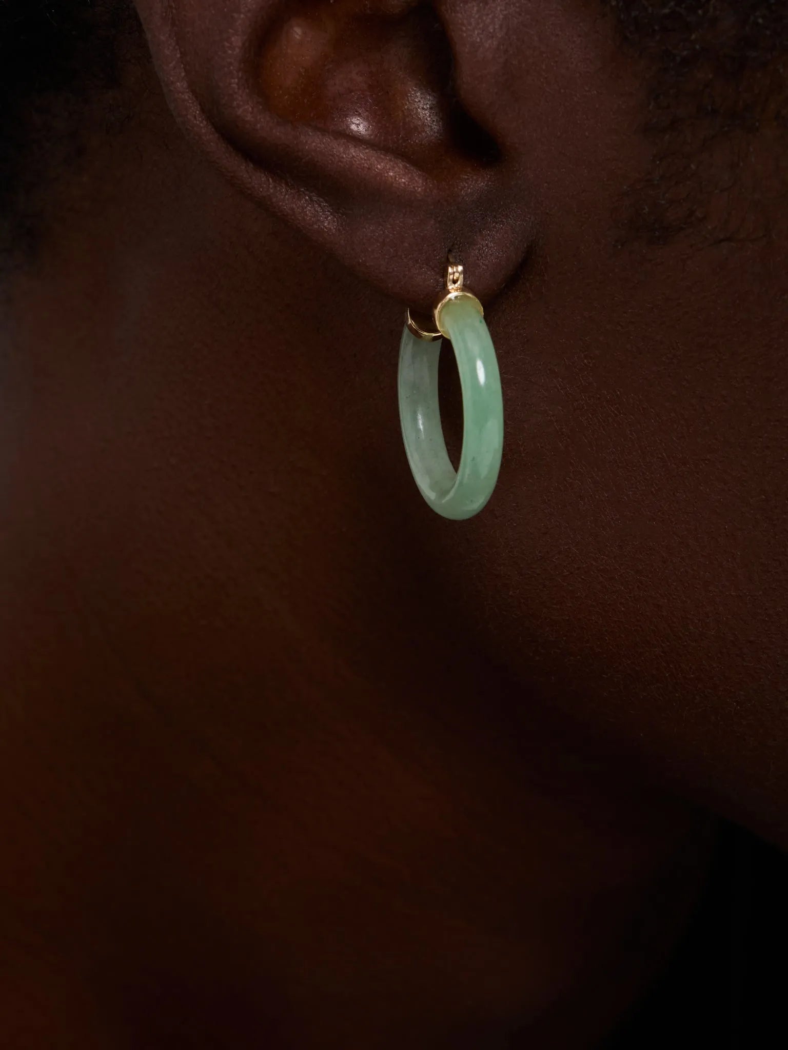 14kt Jade Hoops — фото 4