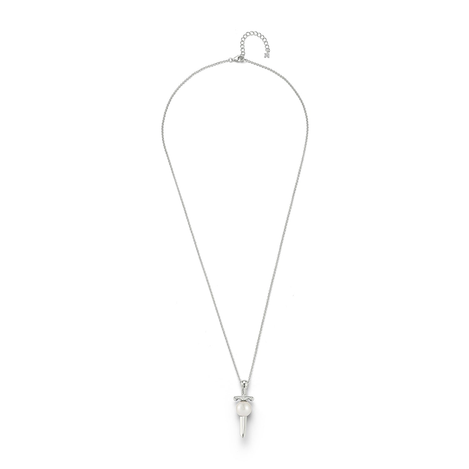 Sword in White Pearl Necklace — фото 5