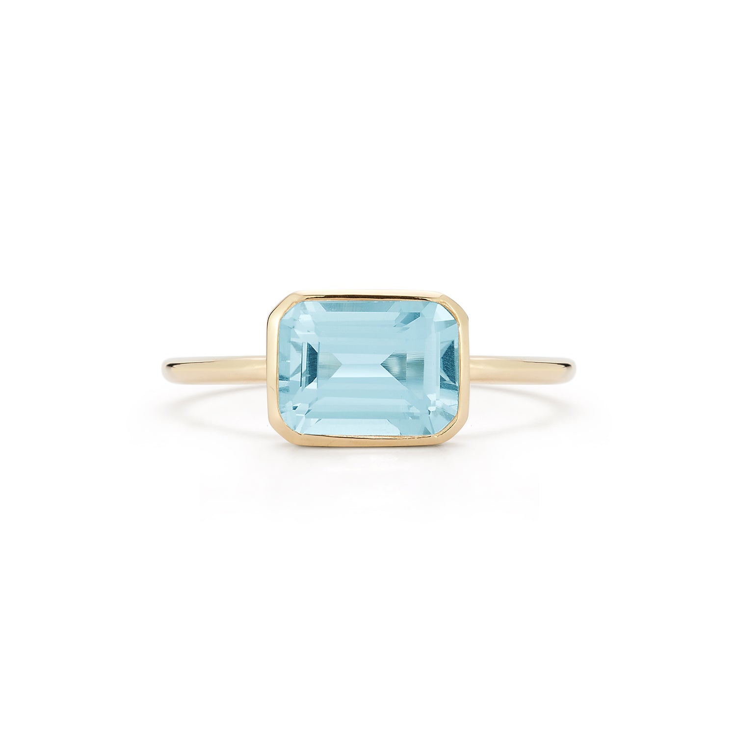 14kt Blue Topaz Bezel Ring — фото 6