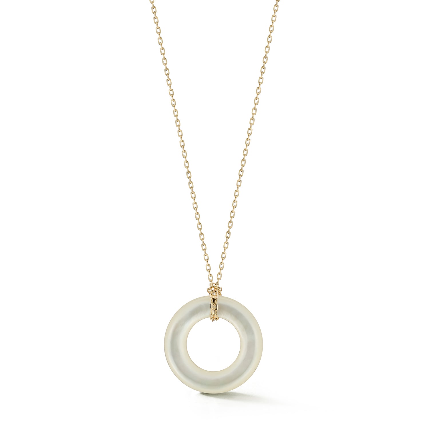 14kt Mother of Pearl Donut Necklace