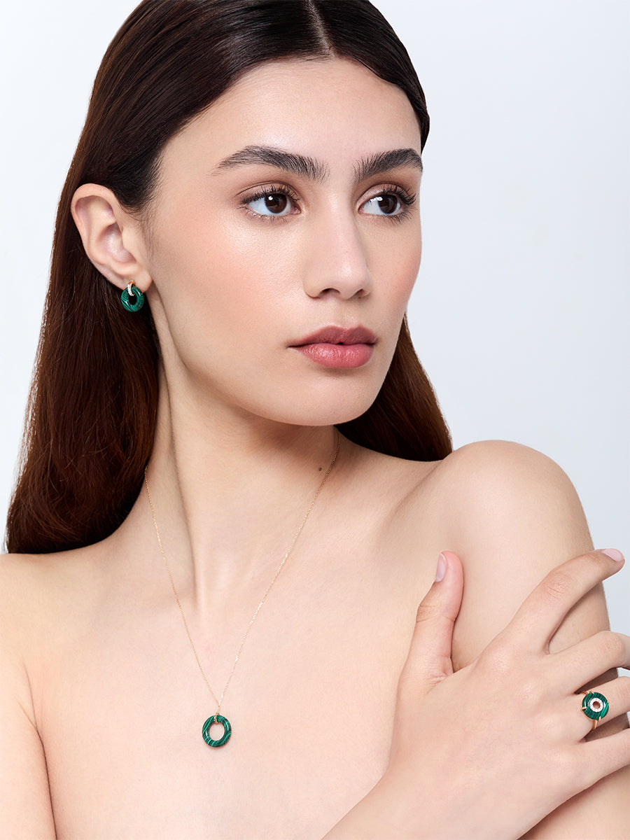 14kt Malachite Donut Necklace — фото 2