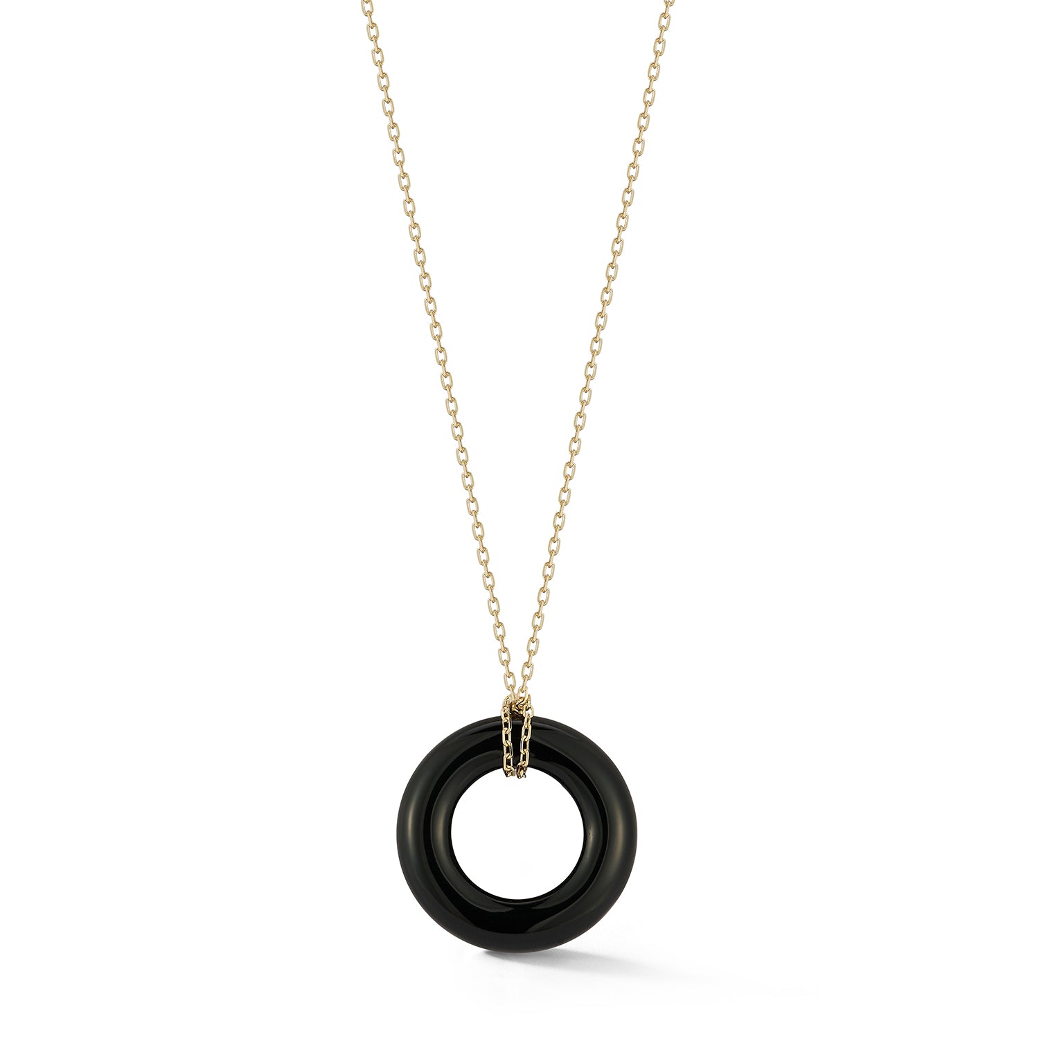 14kt Onyx Donut Necklace — фото 1