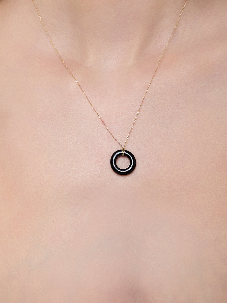 14kt Onyx Donut Necklace — фото 4