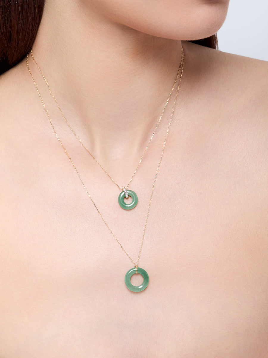 14kt Jade  Donut Necklace — фото 3