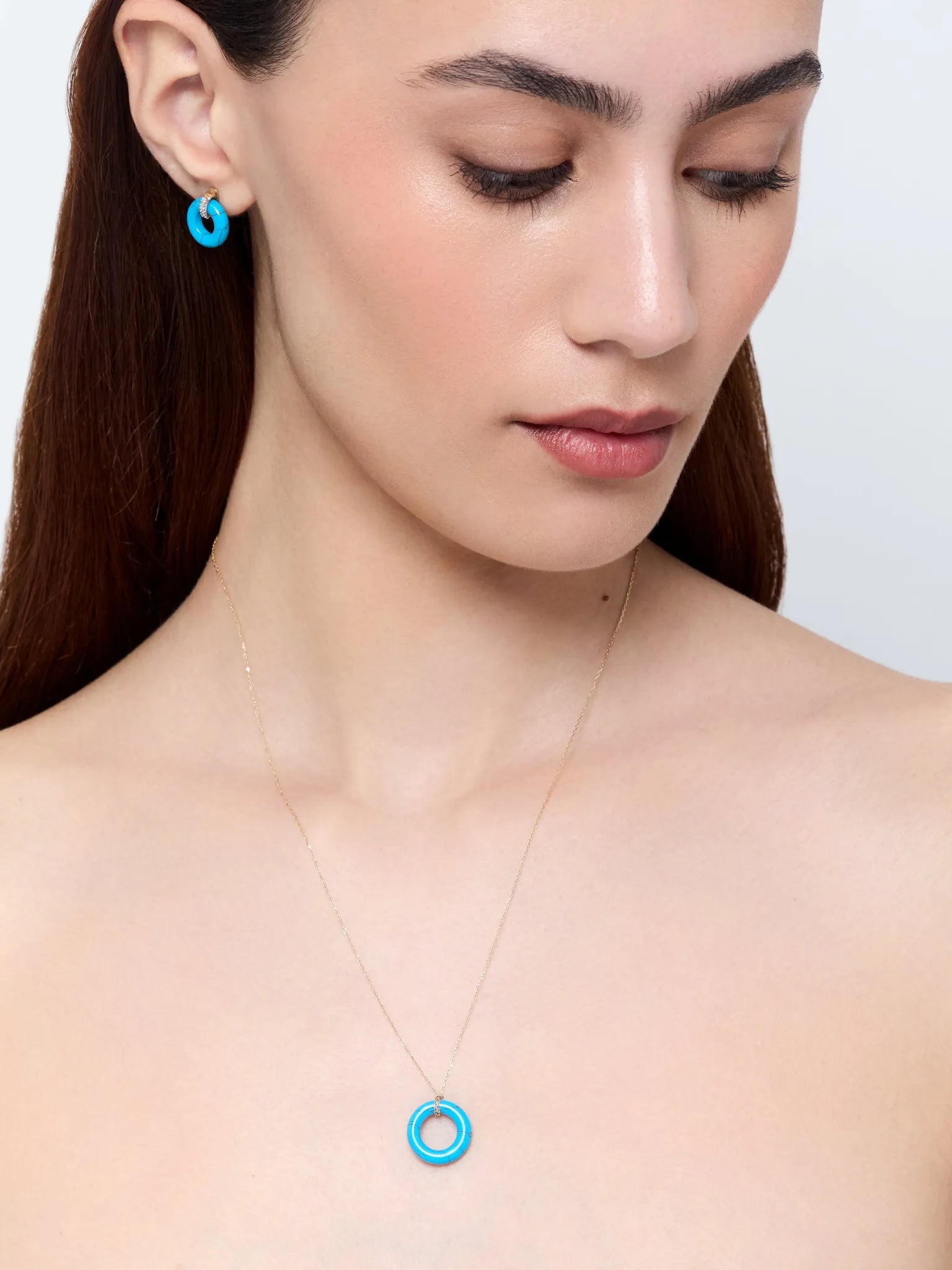 14kt Turquoise Donut Necklace — фото 2