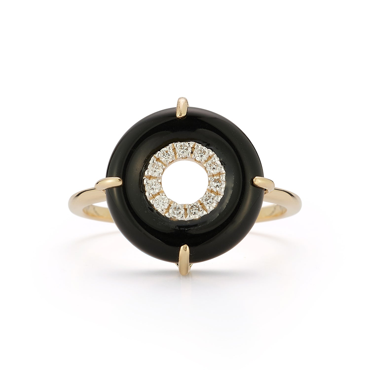 14kt Onyx and Diamond Donut Ring — фото 5