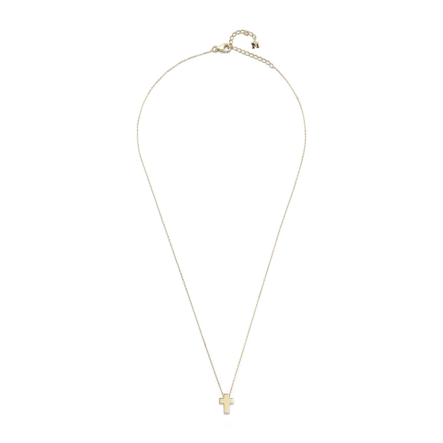 14kt Mini Suspended Cross Necklace — фото 4