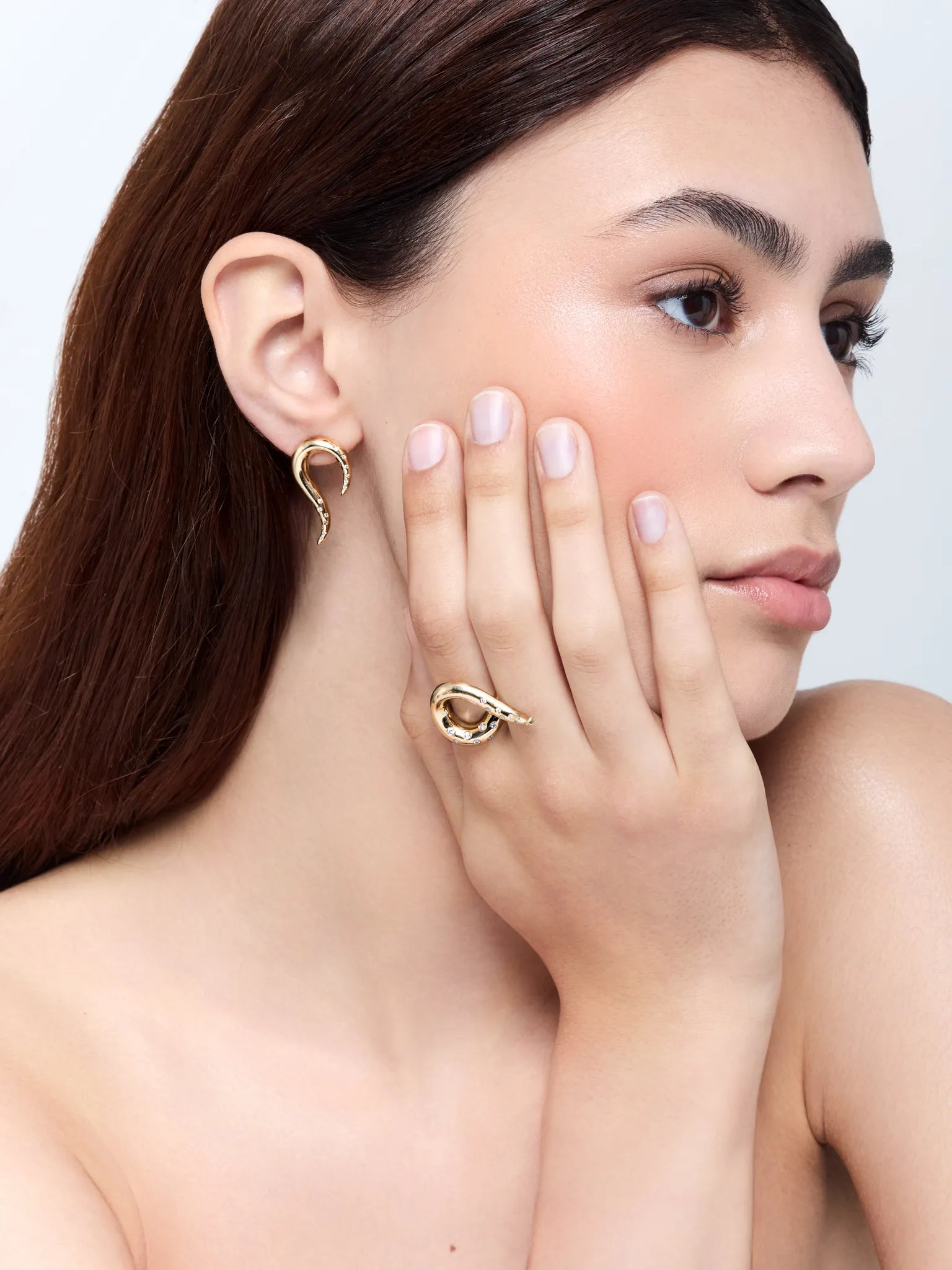 14kt Swoosh Earrings — фото 2