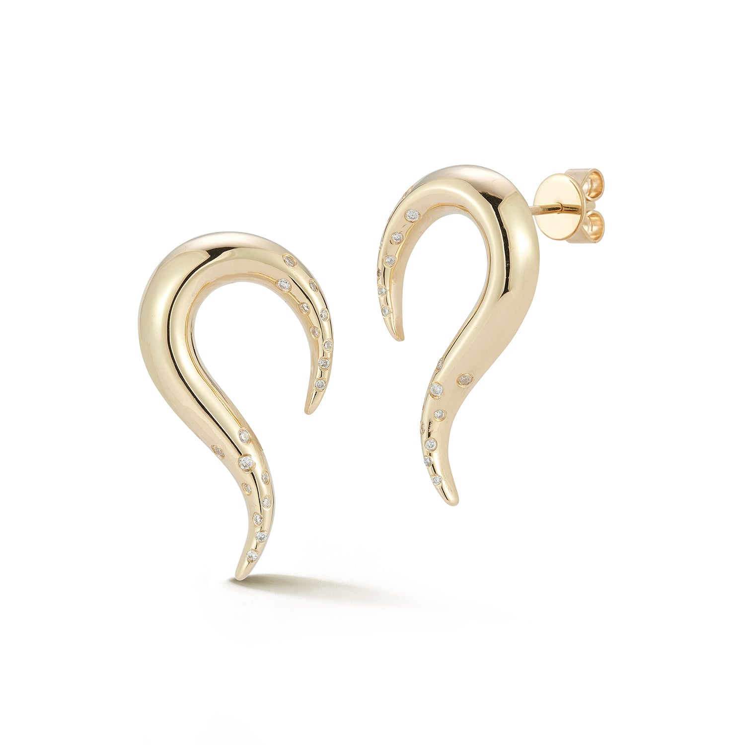 14kt Swoosh Earrings — фото 3